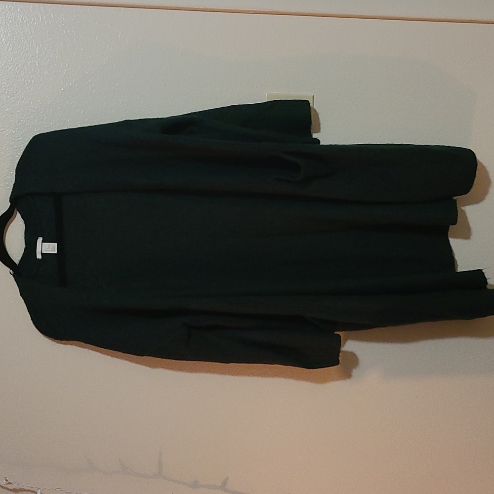 Long Dark Green H&M Sweater Cardigan